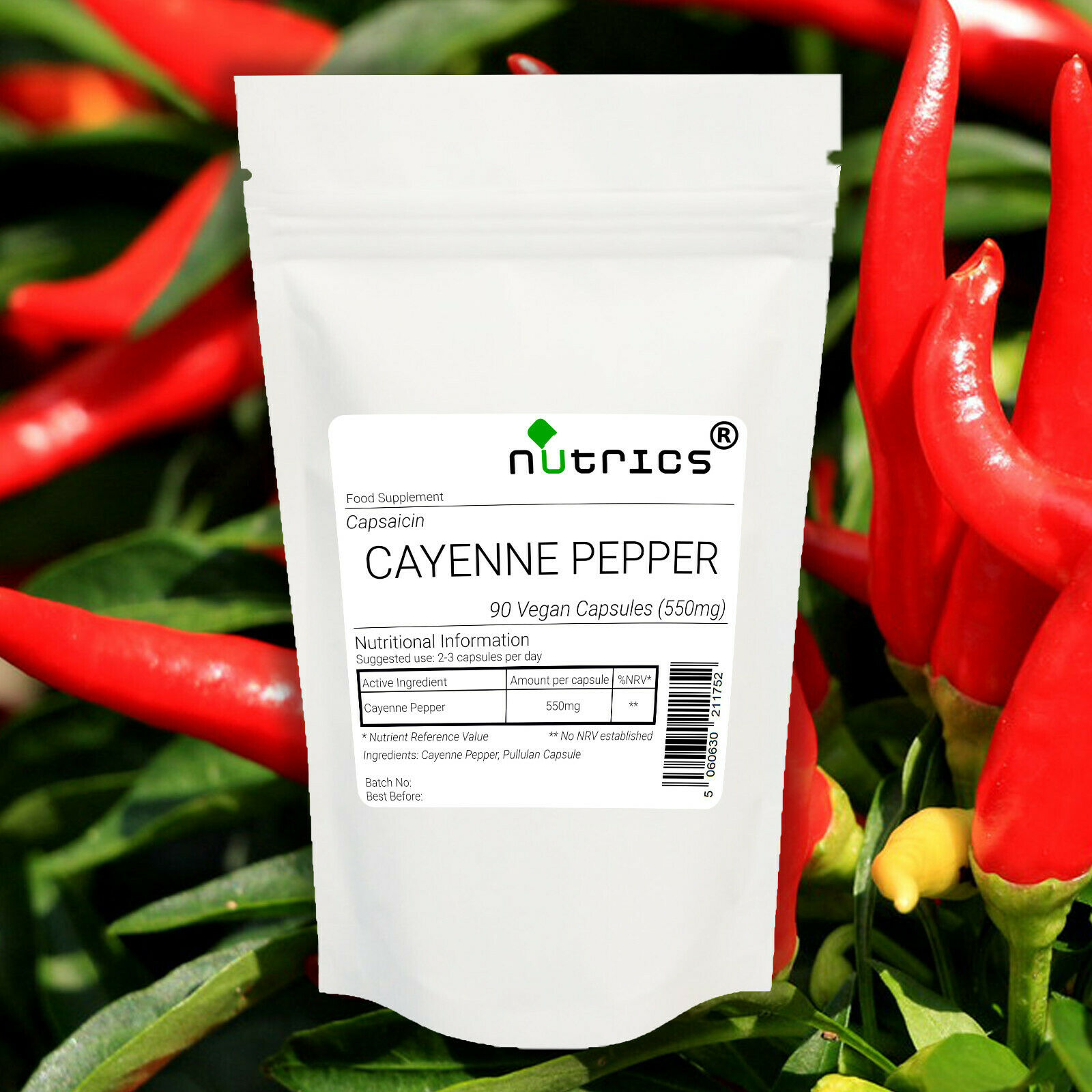 cayenne pepper supplement vegan vegetarian powder tablets